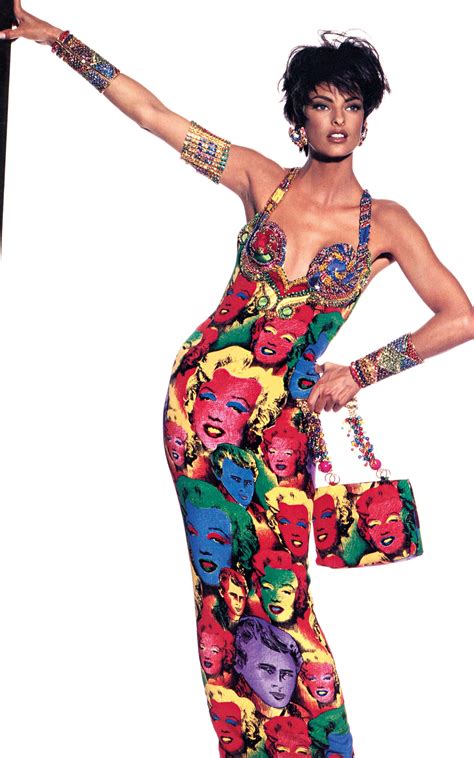 versace abiti warhol|versace dresses.